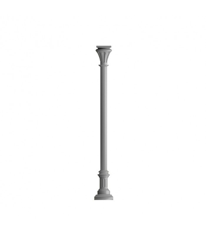 Poteaux colonnes 3235mm fût ø80mm lisses fonte d'aluminium brute