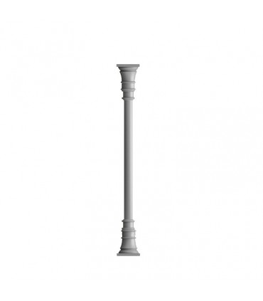 Poteaux colonnes 3235mm fût ø80mm lisses en fonte d'aluminium non peint