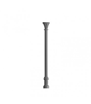 Poteaux colonnes 3235mm fût ø80mm lisse en fonte d'aluminium  brute