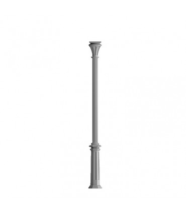 Poteaux colonnes 2735mm fût ø80mm cannelé en fonte d'aluminium