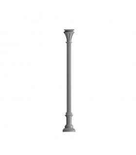 Poteaux colonnes 2735mm fût cannelé ø80mm fonte d'aluminium bruteeur 2735mm