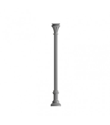 Poteaux colonnes 2735mm fût cannelé ø80mm fonte d'aluminium bruteeur 2735mm