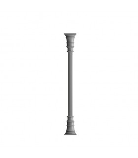 Poteaux colonnes 2500mm fût ø80mm cannelé en fonte d'aluminium