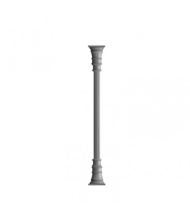 Poteaux colonnes 2500mm fût ø80mm cannelé en fonte d'aluminium