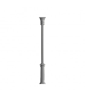 Poteaux colonnes 3235mm fût ø100mm lisse en fonte d'aluminium