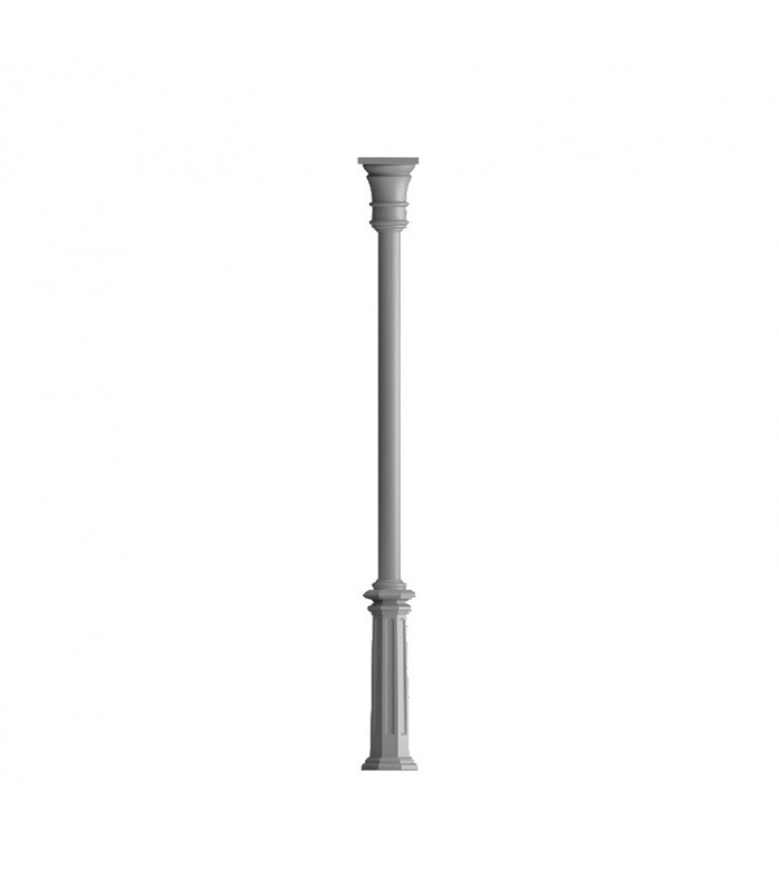 Poteaux colonnes 3235mm fût ø100mm lisse en fonte d'aluminium
