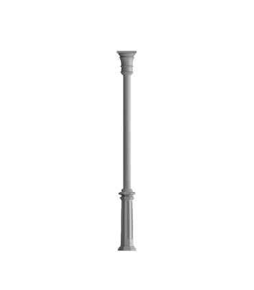 Poteaux colonnes 3235mm fût ø100mm lisse en fonte d'aluminium