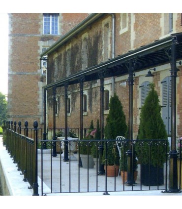 Poteaux colonnes 3235mm fût ø100mm lisse en fonte d'aluminium