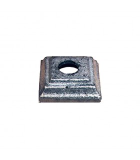 Cache scellement 50x50mm rond de ø16mm acier forgé pour barreaux