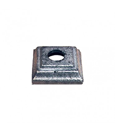 Cache scellement 50x50mm rond de ø16mm acier forgé pour barreaux