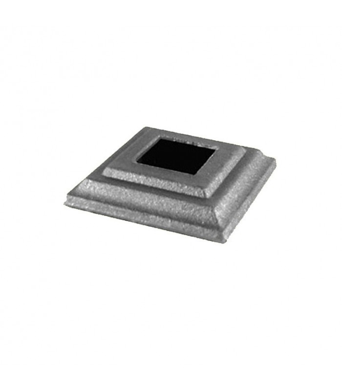 Cache scellement 80x80mm carré 40x40mm pour poteaux ou barres