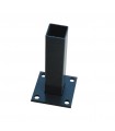 Pied-platine tube 35x35mm embase 80x80mm pour tube 40x40mm peint