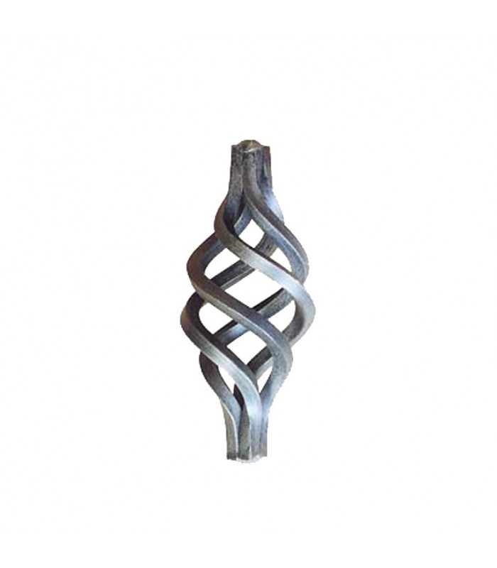 Pigne torsadée 130mm carré de 12x12mm décorative en fer forgé
