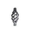 Pigne torsadée 155mm carré de 14x14mm décorative en fer forgé