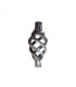 Pigne torsadée 150mm carré de 16x16mm décorative en fer forgé