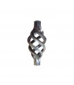 Pigne torsadée 180mm carré de 16x16mm décorative en fer forgé