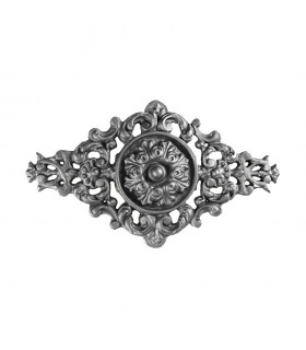 Palmette fonte 400x200mm épaisseur 27mm pour décoration habillage bas de portail