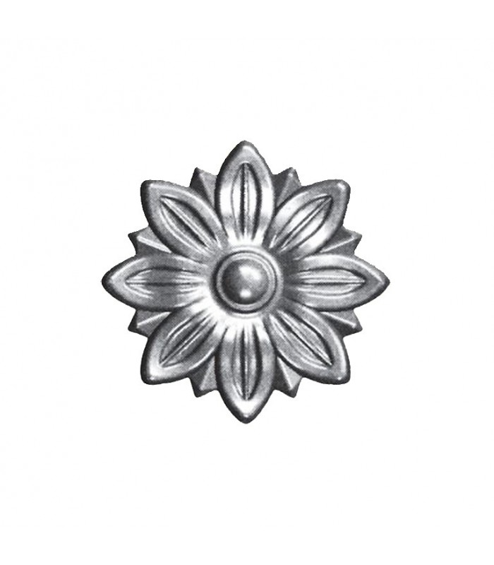 Rosace acier Ø55mm épaisseur 10mm décorations diverses pour portillons