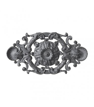Palmette en fonte 410x215mm épaisseur 25mm pour portails ou vérandas