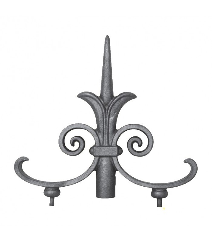 Ornement pointe de lance 190x210mm épaisseur 24mm pour clôtures et portails