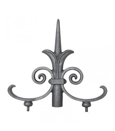 Ornement pointe de lance 190x210mm épaisseur 24mm pour clôtures et portails