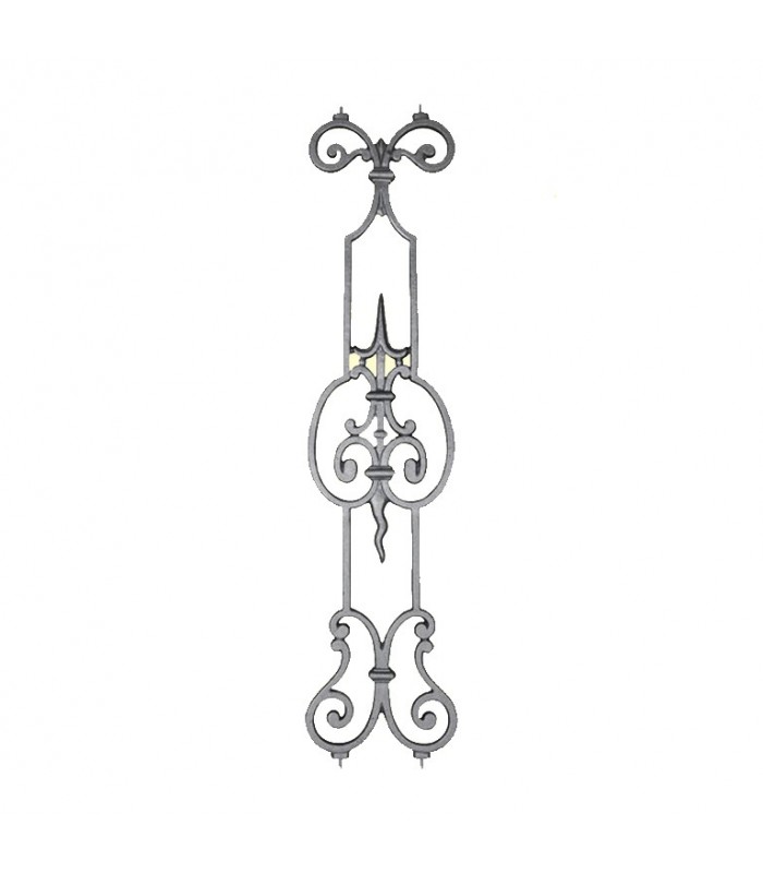 Décoration fonte double face 890x200mm pour garde-corps et balustrades