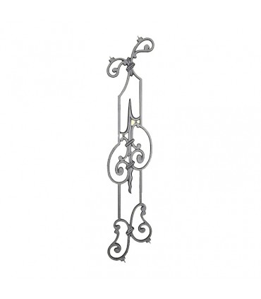 Décoration fonte double face 860x200mm pour balustrades et appuis de fenêtres