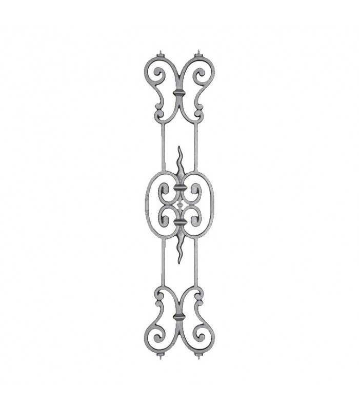 Décoration fonte double face 890x200mm pour balustrades et appuis de fenêtres