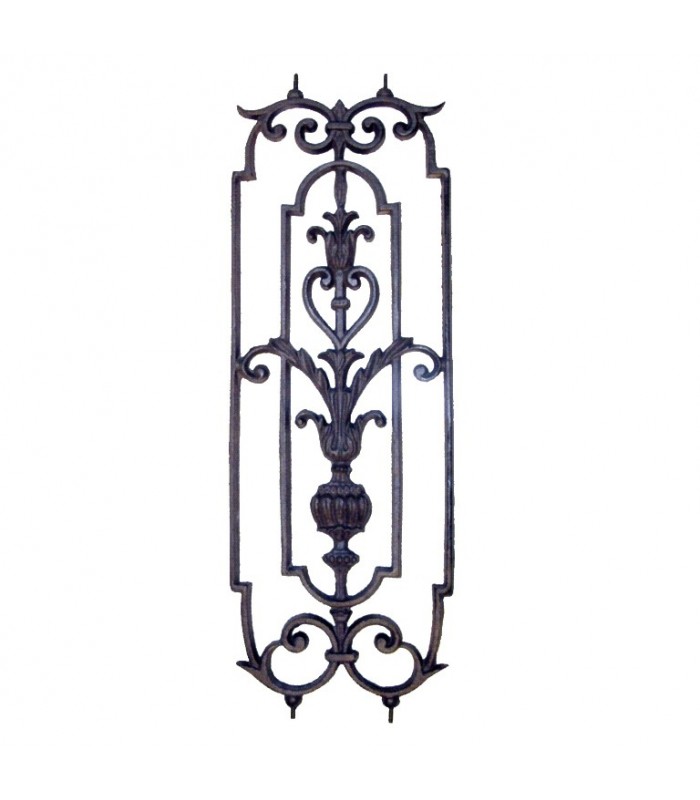 Décoration en fonte double face 780x280mm pour balcons et balustrade