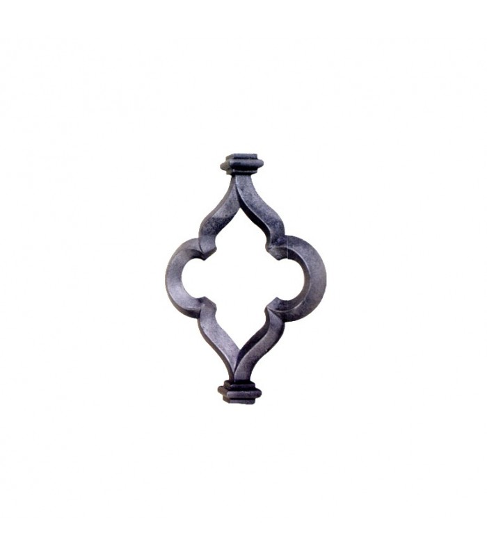 Décoration fonte double face 225x175mm motif décoratif pour balustre