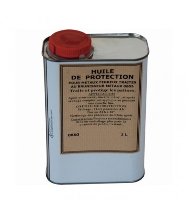 Huile de protection métal 1 litre Permet de renforcer les couleurs et de protéger la rouille