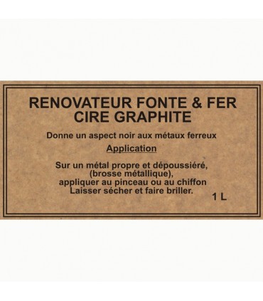 Cire pour métaux noire pot de 1 litre donne une patine noire sur les métaux