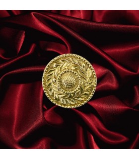 Rosace laiton polie Ø62mm épaisseur 9mm pour décorations en intérieurs