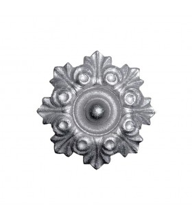 Rosace fonte zinguée Ø100mm épaisseur 22mm pour bas de portails