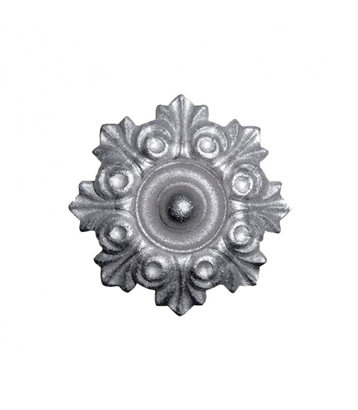 Rosace fonte zinguée Ø100mm épaisseur 22mm pour bas de portails