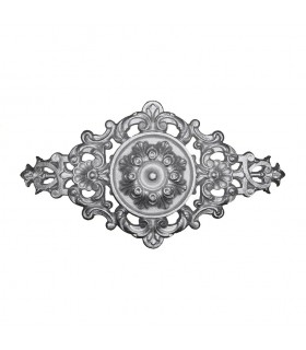 Palmette fonte zinguée 400x200mm épaisseur 27mm pour bas de portails