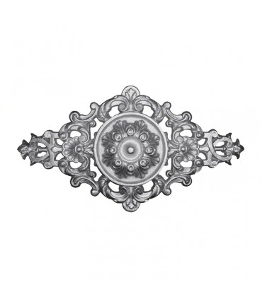 Palmette fonte zinguée 400x200mm épaisseur 27mm pour bas de portails