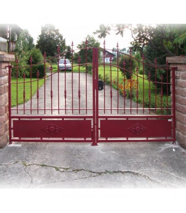 Palmette fonte zinguée 400x200mm épaisseur 27mm pour bas de portails