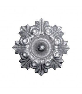 Rosace fonte zinguée Ø130mm épaisseur 31mm pour portails et portillons