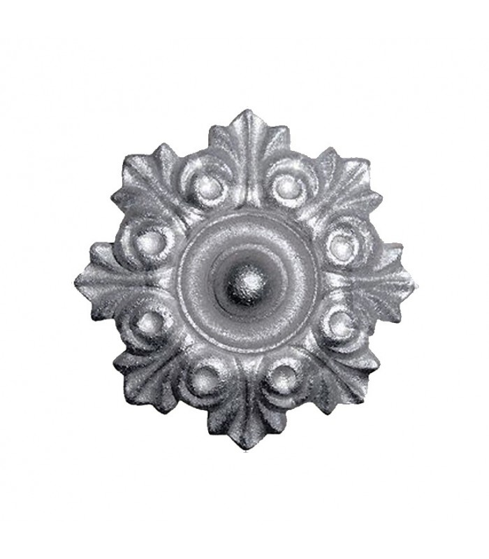 Rosace fonte zinguée Ø130mm épaisseur 31mm pour portails et portillons