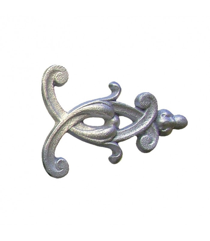 Décor fonte zinguée 140x180mm épr 15mm pour soubassements portails