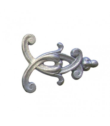 Décor fonte zinguée 140x180mm épaisseur 15mm pour soubassements portails