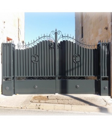 Palmette fonte zinguée 165x165mm epr 25mm décorative pour portails