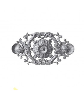 Palmette fonte zinguée 410x215mm epr 25mm pour soubassements