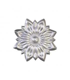 Rosace zinguée Ø90mm épaisseur 10mm fo,nte décorative pour bas de portails