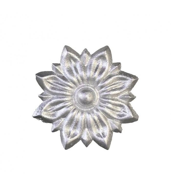 Rosace zinguée Ø90mm épaisseur 10mm fonte décorative pour bas de portails