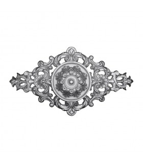 Palmette aluminium 400x200mm épaisseur 27mm pour décoration habillage bas de portail