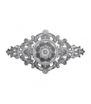 Palmette aluminium 400x200mm épaisseur 27mm pour décoration habillage bas de portail