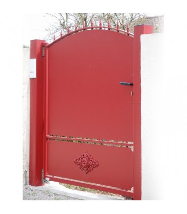 Palmette aluminium 400x200mm épaisseur 27mm pour décoration habillage bas de portail