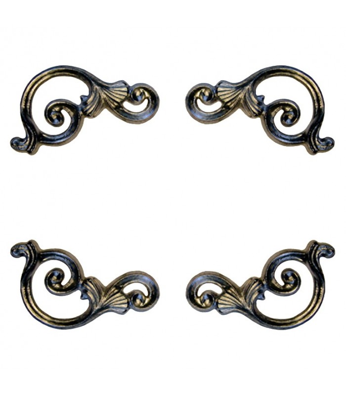 Décors d angles ALU 205x100mm épr 14mm jeu de 4 pièces